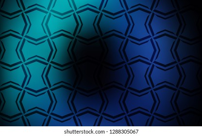 Dark BLUE vector template with repeated sticks. Glitter abstract illustration with colored sticks. Best design for your ad, poster, banner.