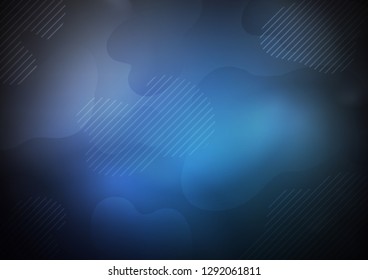 Dark BLUE vector template with repeated sticks. Glitter abstract illustration with colored sticks. The pattern can be used for busines ad, booklets, leaflets