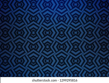 Dark BLUE vector template with repeated sticks. Shining colored illustration with narrow lines. Best design for your ad, poster, banner.