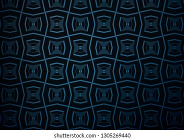 Dark BLUE vector template with repeated sticks. Glitter abstract illustration with colored sticks. Pattern for websites, landing pages.