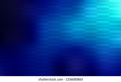 Dark BLUE vector template with repeated sticks. Shining colored illustration with sharp stripes. Best design for your ad, poster, banner.