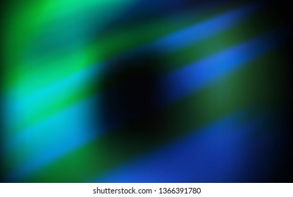 Dark BLUE vector template with repeated sticks. Lines on blurred abstract background with gradient. Pattern for ad, booklets, leaflets.