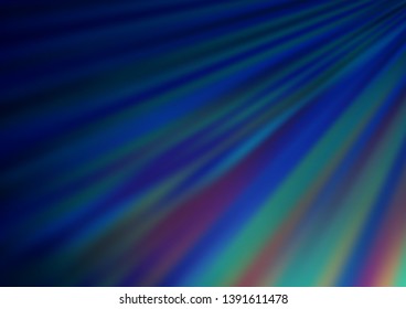 Dark BLUE vector template with repeated sticks. Shining colored illustration with narrow lines. Best design for your ad, poster, banner.