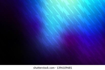 Dark BLUE vector template with repeated sticks. Blurred decorative design in simple style with lines. Pattern for ad, booklets, leaflets.