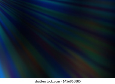 Dark BLUE vector template with repeated sticks. Shining colored illustration with narrow lines. Pattern for ads, posters, banners.