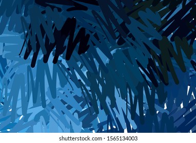 Dark BLUE vector template with repeated sticks. Glitter abstract illustration with colorful sticks. Pattern for ad, booklets, leaflets.