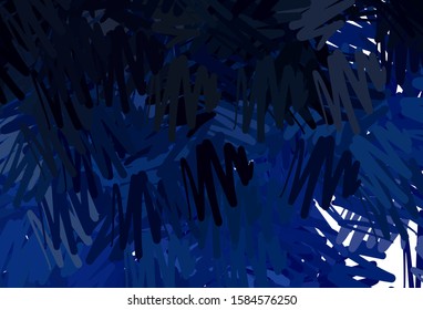 Dark BLUE vector template with repeated sticks. Glitter abstract illustration with colorful sticks. Pattern for ads, posters, banners.