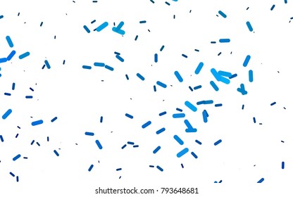 Dark BLUE vector template with repeated sticks. Shining colored illustration with rounded stripes. The template can be used as a background.