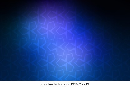 Dark BLUE vector template with rhombus. Beautiful illustration with rectangles and squares. Pattern can be used for websites.