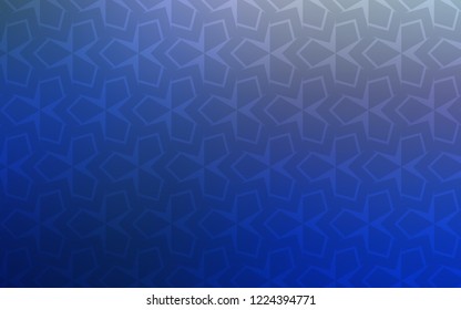 Dark BLUE vector template with rhombus. Illustration with set of colorful rectangles. Best design for your ad, poster, banner.