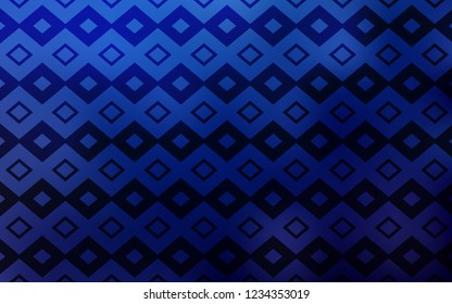 Dark BLUE vector template with rhombus. Decorative design in abstract style with rectangles. Smart design for your business advert.
