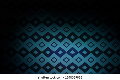Dark BLUE vector template with rhombus. Rectangles on abstract background with colorful gradient. Pattern can be used for websites.