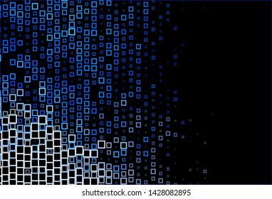 Dark BLUE vector template with rhombus. Glitter abstract illustration with rectangular shapes. Pattern for busines ad, booklets, leaflets