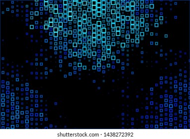Dark BLUE vector template with rhombus. Glitter abstract illustration with rectangular shapes. Smart design for your business advert.