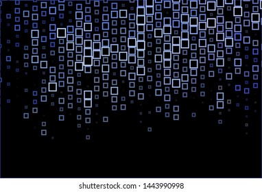 Dark BLUE vector template with rhombus. Abstract gradient illustration with rectangles. The template can be used as a background.
