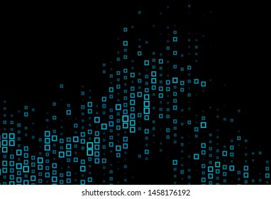 Dark BLUE vector template with rhombus. Modern abstract illustration with colorful rectangles. Best design for your ad, poster, banner.