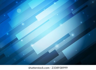 Dark BLUE vector template with rhombus. Illustration with set of colorful rectangles. Smart design for your business advert.