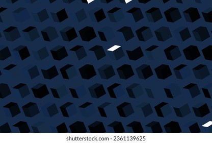 Dark BLUE vector template with rhombus. Glitter abstract illustration with rectangular shapes. Smart design for your business advert.