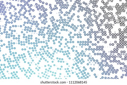 Dark BLUE vector template with sky stars. Modern geometrical abstract illustration with stars. Best design for your ad, poster, banner.