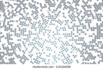 Dark BLUE vector template with sky stars. Modern geometrical abstract illustration with stars. The pattern can be used for websites.
