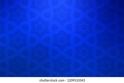 Dark BLUE vector template with sky stars. Shining colored illustration with stars. Pattern for websites, landing pages.