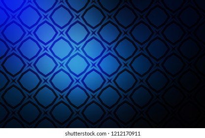 Dark BLUE vector template with sky stars. Blurred decorative design in simple style with stars. Pattern for wrapping gifts.