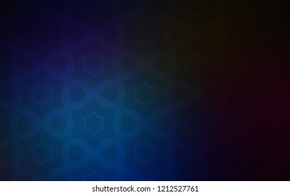 Dark BLUE vector template with sky stars. Decorative illustration with stars on abstract template. Pattern for websites, landing pages.