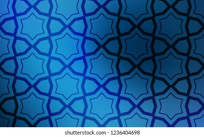 Dark BLUE vector template with sky stars. Blurred decorative design in simple style with stars. Pattern for websites, landing pages.