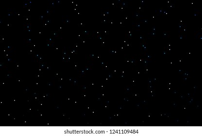Dark BLUE vector template with sky stars. Glitter abstract illustration with colored stars. Smart design for your business advert.