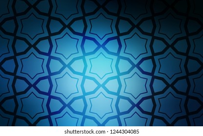 Dark BLUE vector template with sky stars. Modern geometrical abstract illustration with stars. Pattern for websites, landing pages.