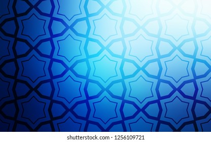 Dark BLUE vector template with sky stars. Modern geometrical abstract illustration with stars. Template for sell phone backgrounds.