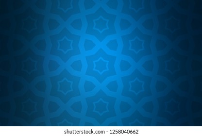 Dark BLUE vector template with sky stars. Modern geometrical abstract illustration with stars. Smart design for your business advert.