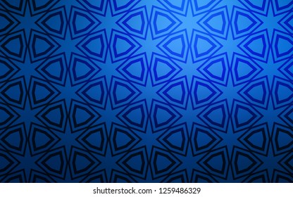 Dark BLUE vector template with sky stars. Blurred decorative design in simple style with stars. Pattern for websites, landing pages.