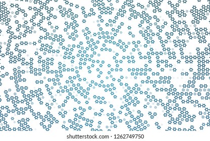 Dark BLUE vector template with sky stars. Shining colored illustration with stars. The pattern can be used for websites.
