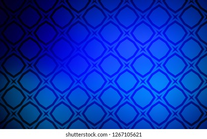 Dark BLUE vector template with sky stars. Modern geometrical abstract illustration with stars. Template for sell phone backgrounds.