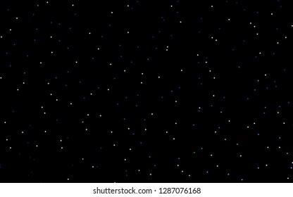 Dark BLUE vector template with sky stars. Blurred decorative design in simple style with stars. The template can be used as a background.