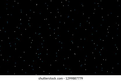 Dark BLUE vector template with sky stars. Glitter abstract illustration with colored stars. The pattern can be used for wrapping gifts.