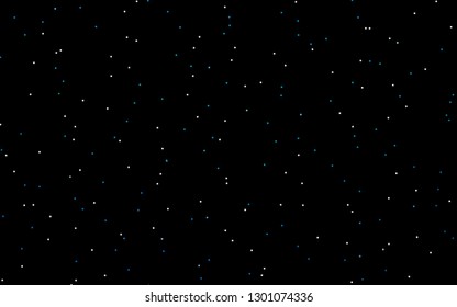 Dark BLUE vector template with sky stars. Glitter abstract illustration with colored stars. Smart design for your business advert.