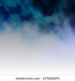 Dark BLUE vector template with sky, clouds. Shining illustration with abstract gradient clouds. Pattern for your commercials.