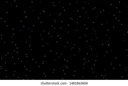 Dark BLUE vector template with sky stars. Stars on blurred abstract background with gradient. Smart design for your business advert.