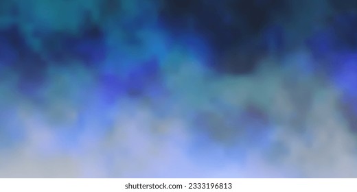 Dark BLUE vector template with sky, clouds. Illustration in abstract style with gradient clouds. Pattern for your booklets, leaflets.