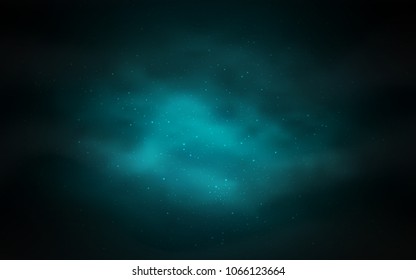 Dark BLUE vector template with space stars. Glitter abstract illustration with colorful cosmic stars. Pattern for astrology websites.