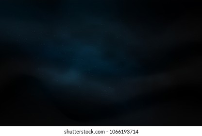 Dark BLUE vector template with space stars. Glitter abstract illustration with colorful cosmic stars. Pattern for futuristic ad, booklets.