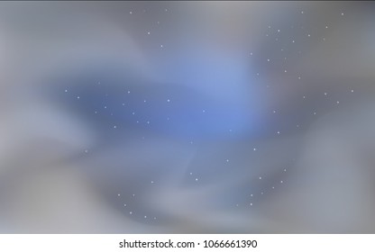 Dark BLUE vector template with space stars. Blurred decorative design in simple style with galaxy stars. Smart design for your business advert.