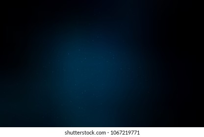 Dark BLUE vector template with space stars. Space stars on blurred abstract background with gradient. Pattern for futuristic ad, booklets.