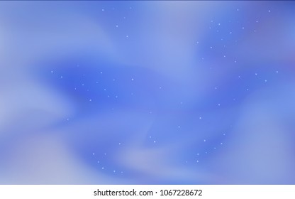 Dark BLUE vector template with space stars. Space stars on blurred abstract background with gradient. Pattern for astronomy websites.