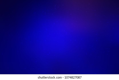 Dark BLUE vector template with space stars. Glitter abstract illustration with colorful cosmic stars. Pattern for astrology websites.