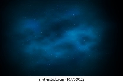 Dark BLUE vector template with space stars. Modern abstract illustration with Big Dipper stars. Smart design for your business advert.