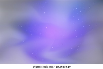 Dark BLUE vector template with space stars. Glitter abstract illustration with colorful cosmic stars. Pattern for astronomy websites.