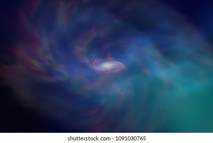 Dark BLUE vector template with space stars. Shining colored illustration with bright astronomical stars. Template for cosmic backgrounds.